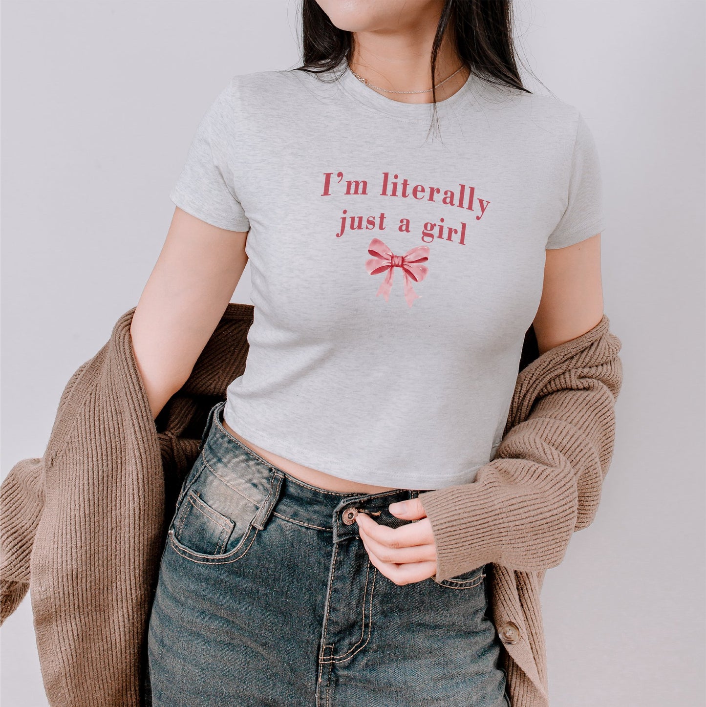 Trendy Y2K Graphic Tee: Slim Fitted Baby Crop for Gen Z and 90s Fans