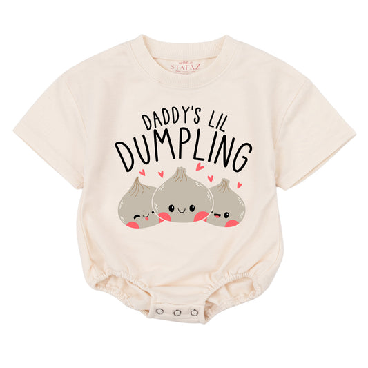 Daddy's Little Dimsum - Cute Bao Dumpling Romper, Ideal Baby Shower Gift