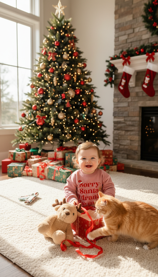Sorry Santa I Drank The Milk Baby Romper Cozy Christmas Bodysuit for First Christmas Holiday Outfit Long Sleeve Infant Clothes Festive Season