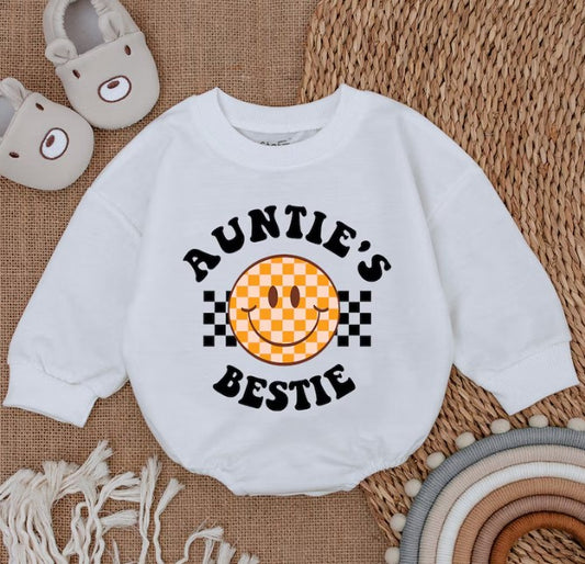 Auntie's Bestie Baby Romper: Newborn Outfit, Perfect Baby Shower Gift
