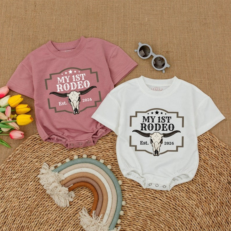 Baby Boy's 1st Rodeo Birthday Romper, Western Outfit and Cowboy Style