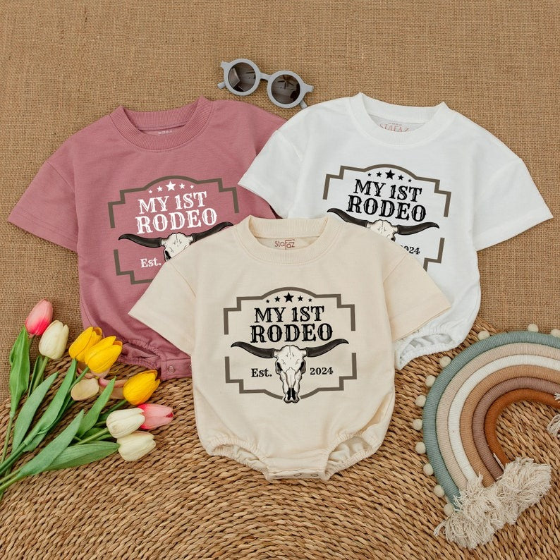 Baby Boy's 1st Rodeo Birthday Romper, Western Outfit and Cowboy Style