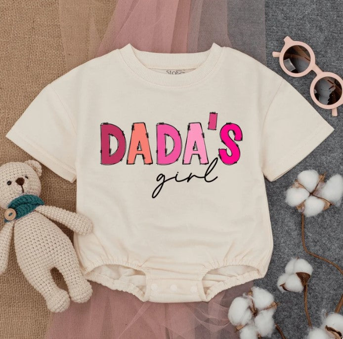 Daughter's Pink Romper: Baby Girl Attire, Perfect New Dad & Father's Day Gift