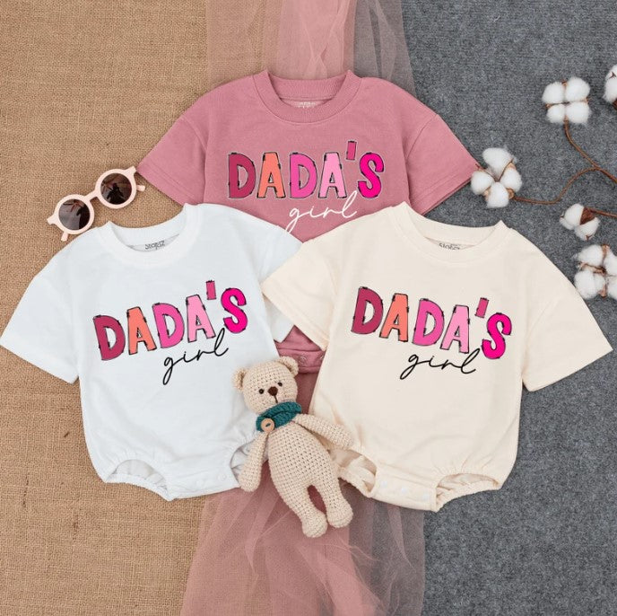 Daughter's Pink Romper: Baby Girl Attire, Perfect New Dad & Father's Day Gift