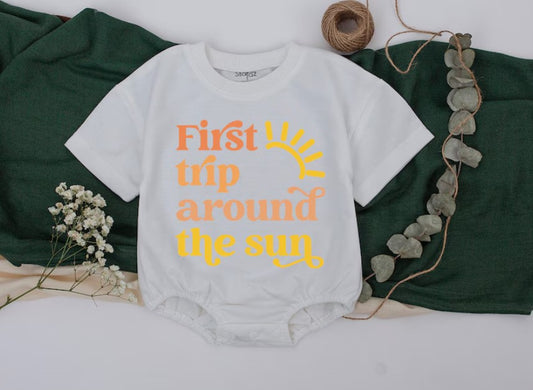 First Birthday 'Round Sun' Outfit, Match Family Shirts, Mommy & Me Wear