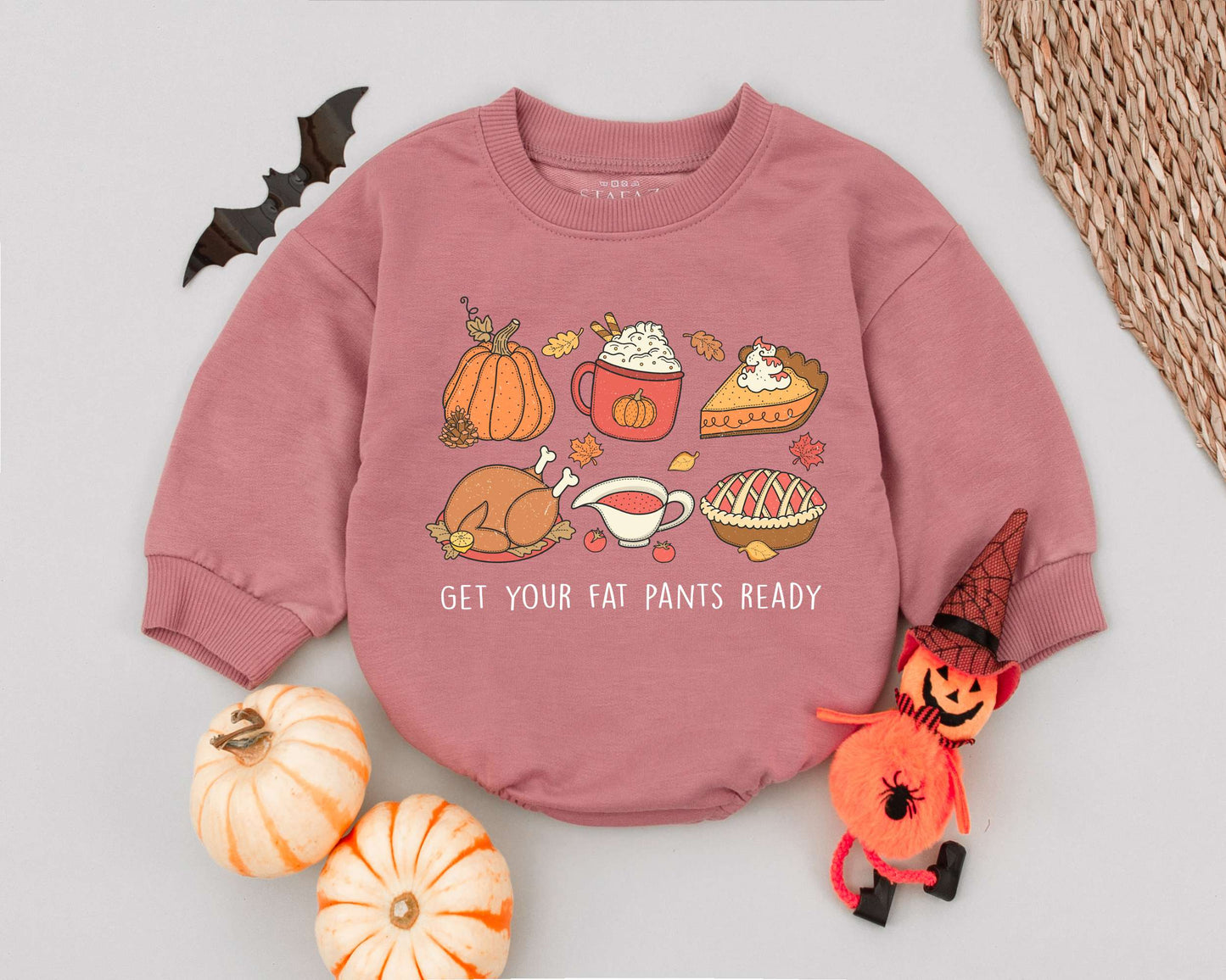 First Thanksgiving Designer Kids Romper-Funny Turkey Day Sweatshirt