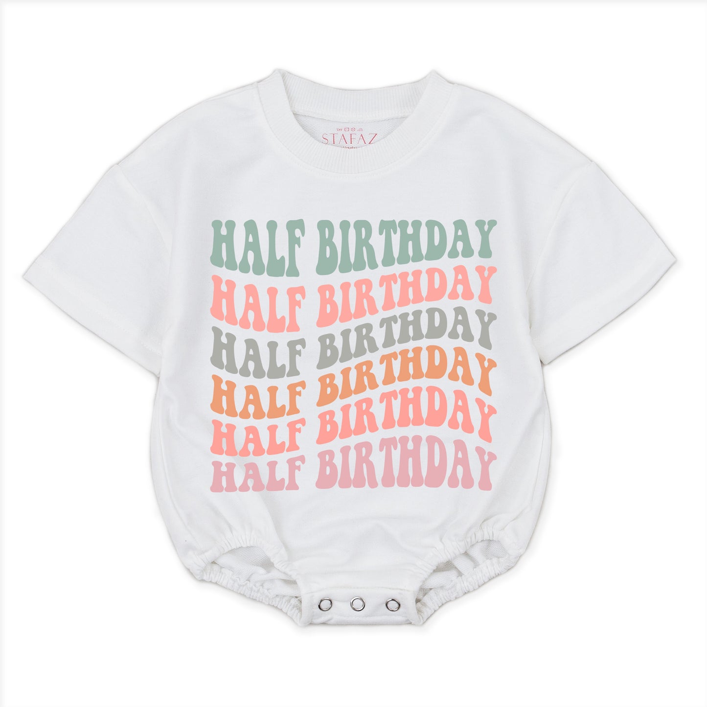 Adorable Half Birthday One-Piece Outfit for Baby Girls and Boys 6-12 Months
