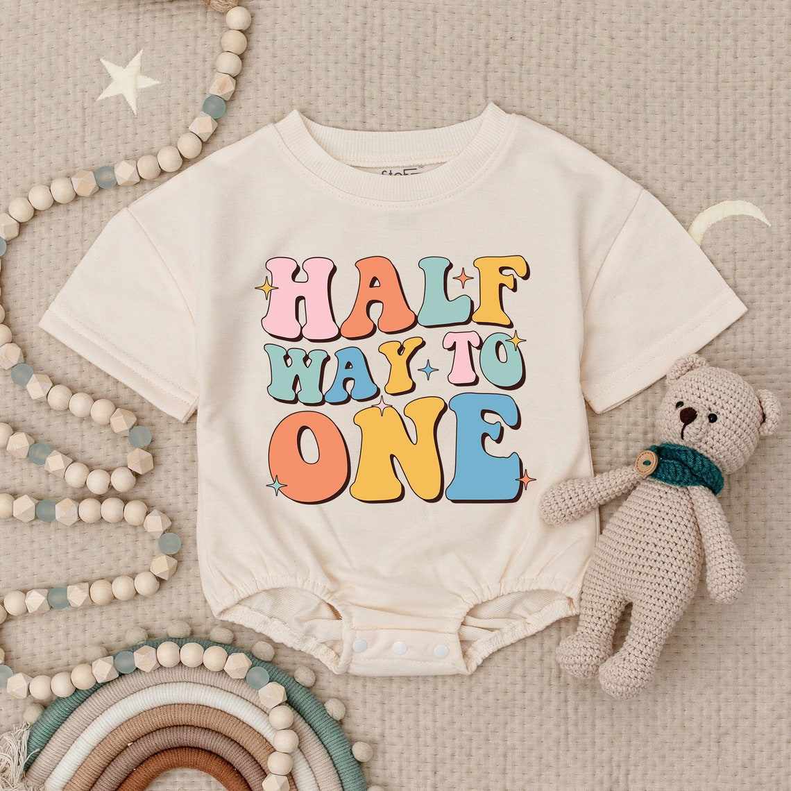 Celebrate Half Birthday with our One-Piece Girl Romper - Perfect Gift!