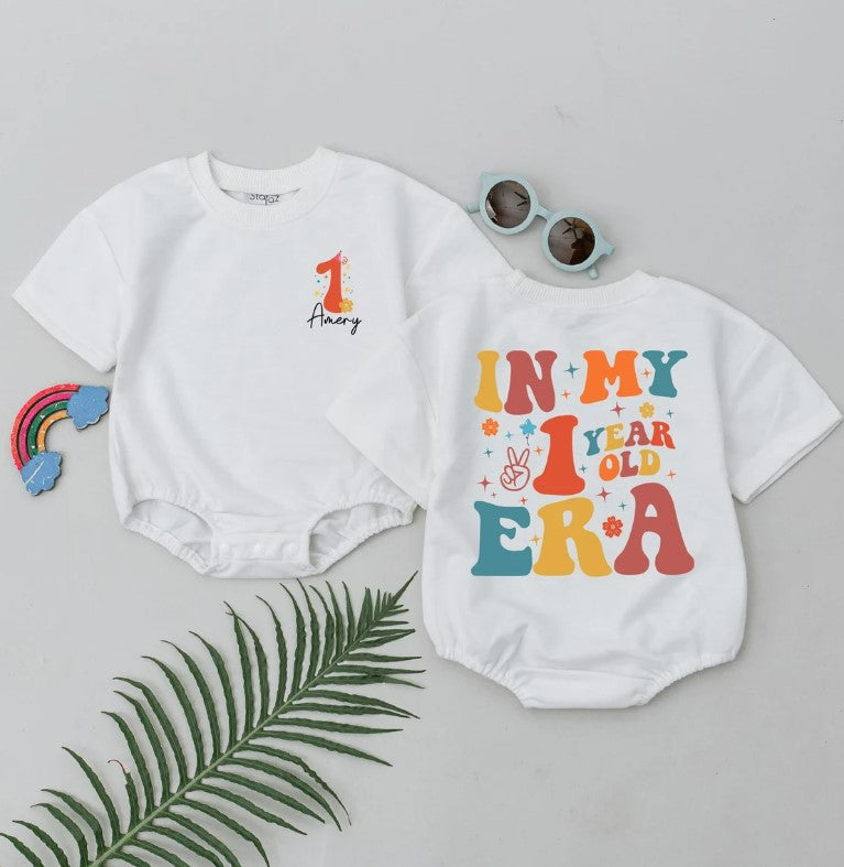 First Birthday Custom Romper: Personalized Outfit for Baby Girl (1-yr-old)