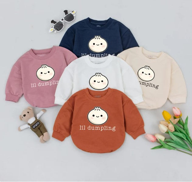 Cute Vegan Dumpling Bodysuit: Perfect for Baby Showers and Announcements