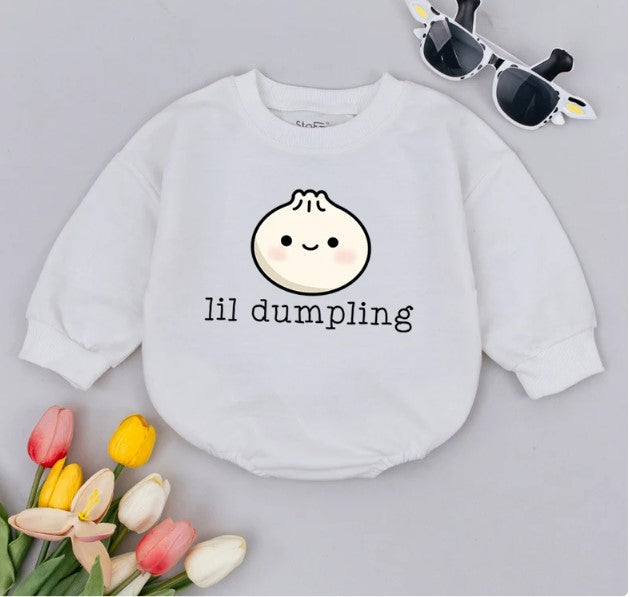 Cute Vegan Dumpling Bodysuit: Perfect for Baby Showers and Announcements