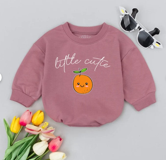 Cute Little Cutie Baby Rompers – Adorable Orange Outfits & Gifts for Newborns