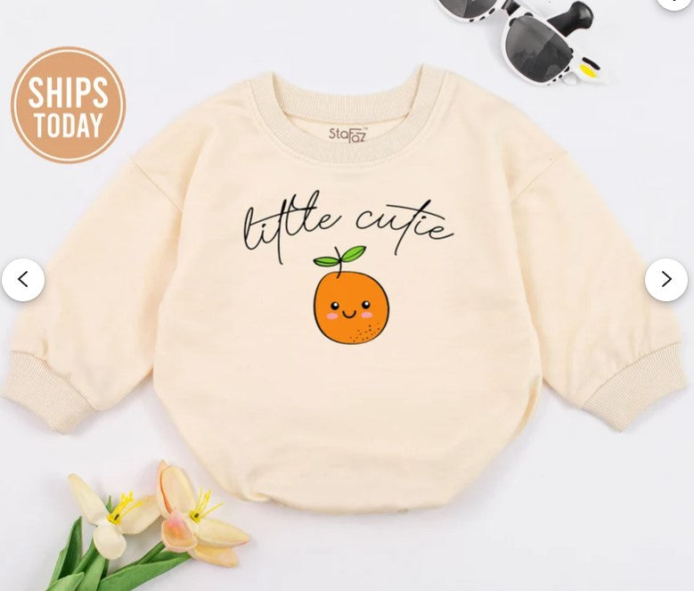 Cute Little Cutie Baby Rompers – Adorable Orange Outfits & Gifts for Newborns
