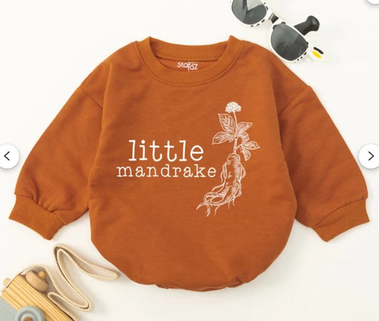 Wizard Inspired Baby Romper: Herbology Bodysuit, Mandrake Shower Gift.