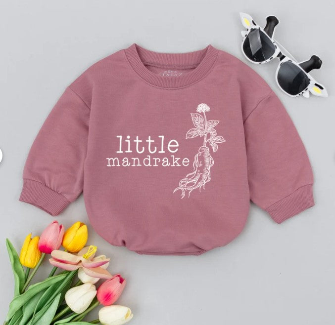 Wizard Inspired Baby Romper: Herbology Bodysuit, Mandrake Shower Gift.