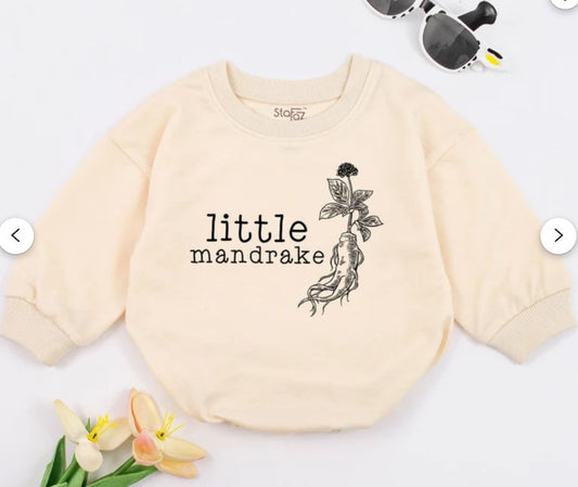 Wizard Inspired Baby Romper: Herbology Bodysuit, Mandrake Shower Gift.