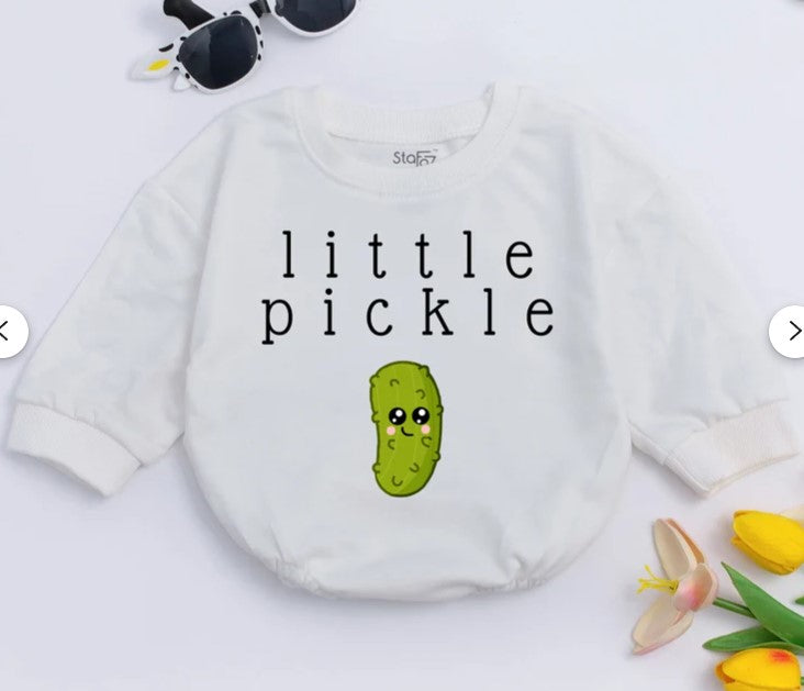 Veggie-Theme Baby Romper: Pickle Gift, Family Clothing, Dill Bodysuit