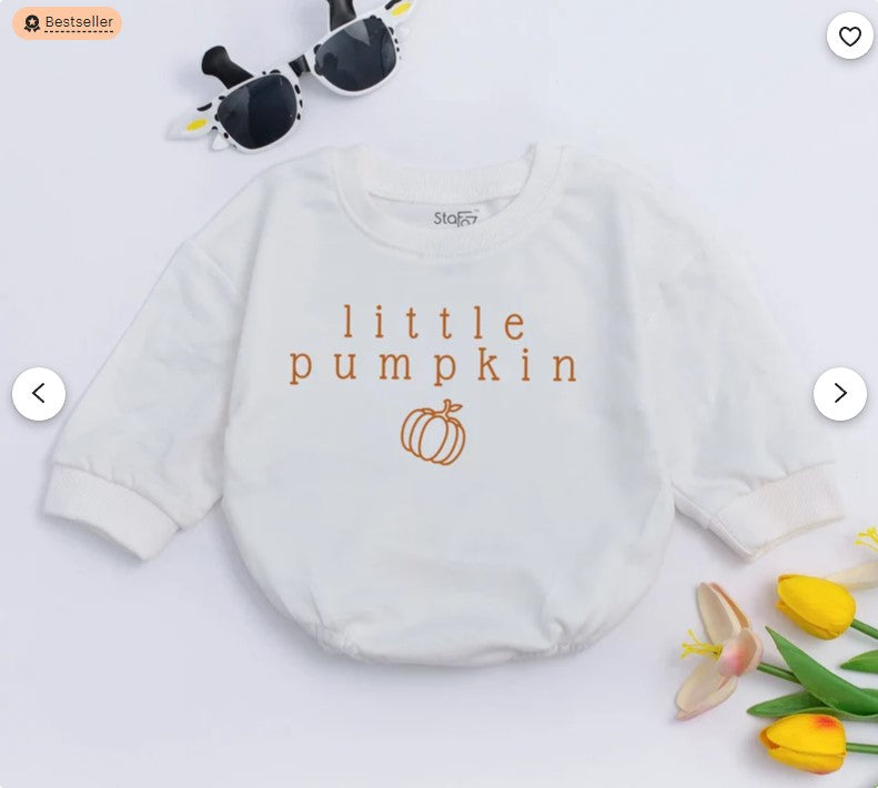 Autumn Pumpkin Baby Romper: Perfect Cute Fall Coming Home Outfit
