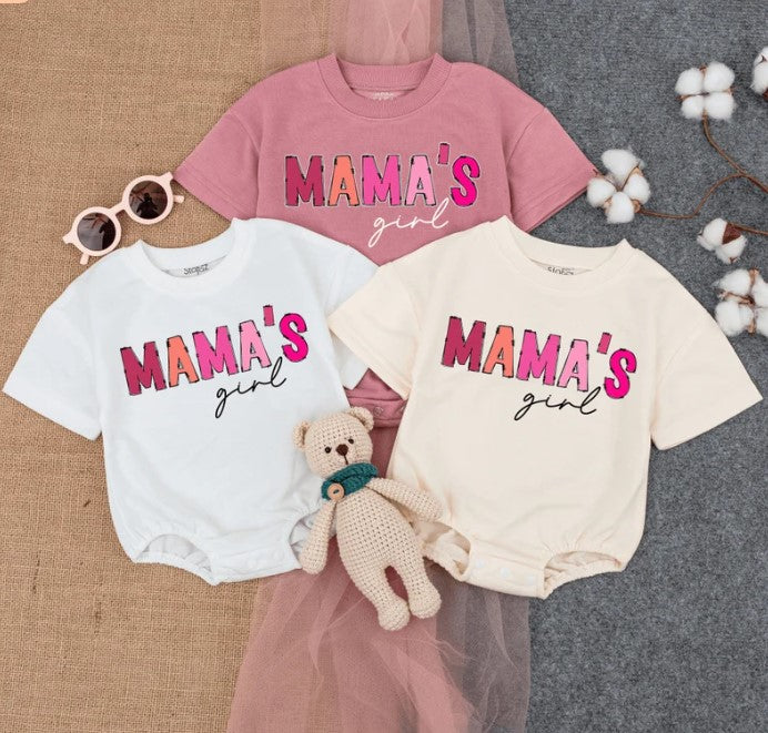Pink Bubble Romper for Baby Girls, Perfect Mama's Day Gift