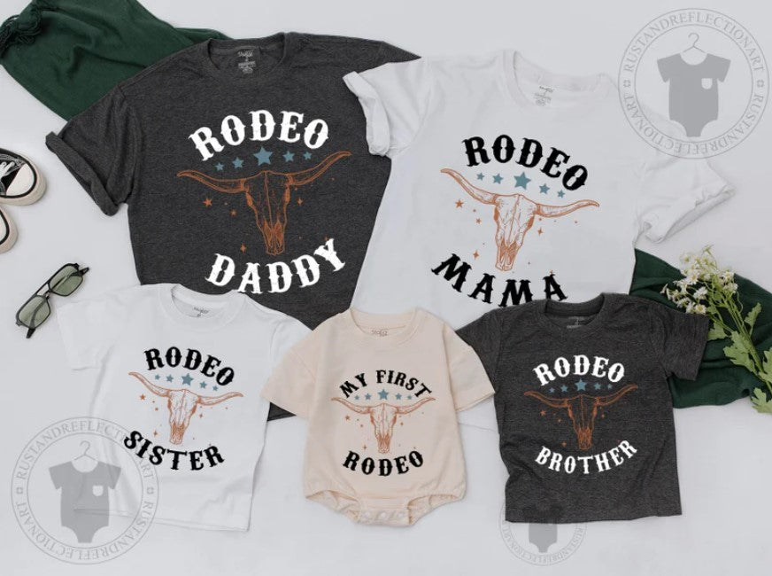 1st Rodeo Birthday Outfit: Cowgirl Shirt for Baby Girls and Cowboy Boys
