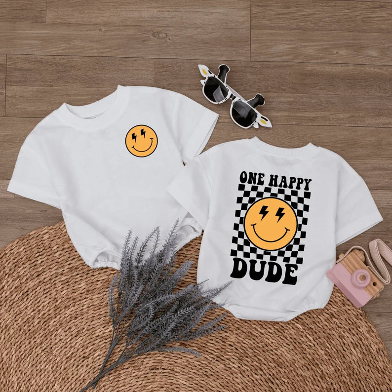 Baby Boy's Joyful Birthday Romper - The Perfect 1st Birthday Outfit!