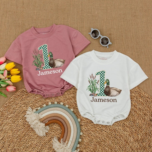 Charming Duckling Romper: Ideal Baby Shower & Birthday Gift, One Lucky Duck