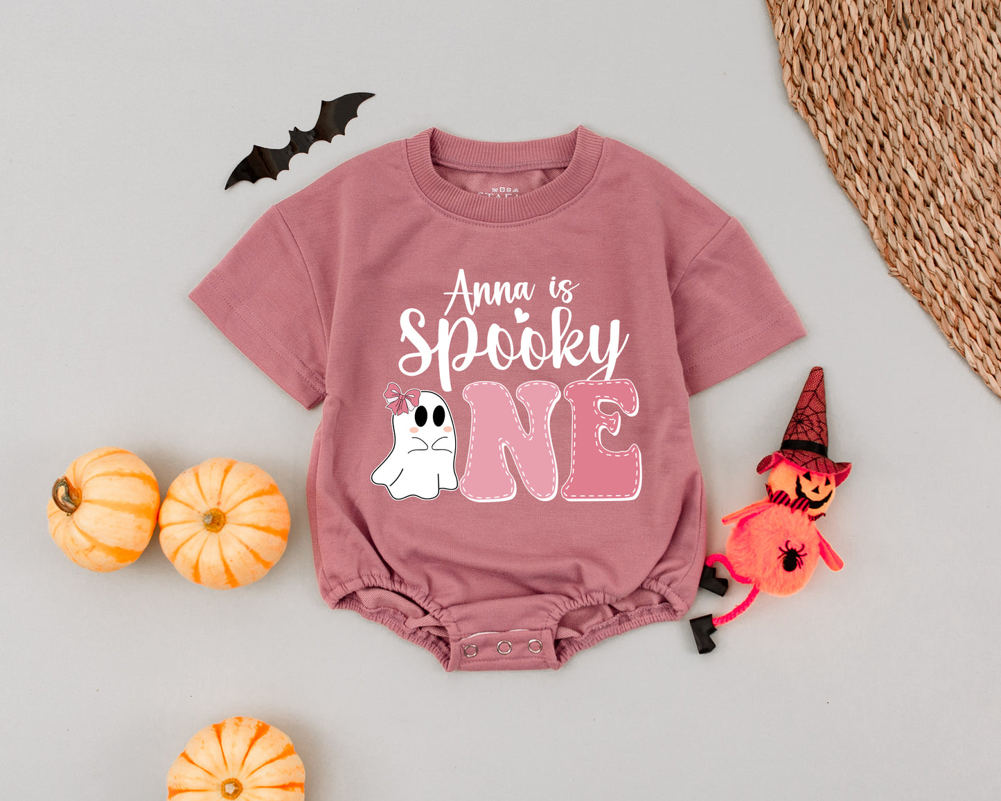 Spooky Dude 1st Halloween Romper, Vintage Boo Baby Outfit