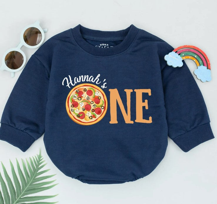 1st Birthday Girl's Pizza Party Bodysuit: Unique Baby Shower Gift Idea