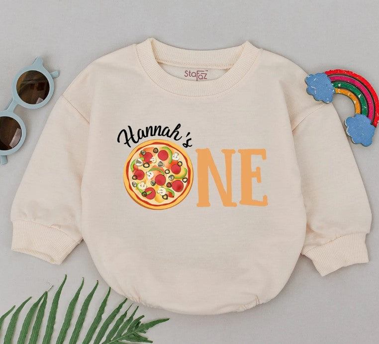 1st Birthday Girl's Pizza Party Bodysuit: Unique Baby Shower Gift Idea