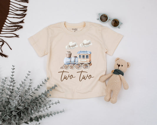 Celebratory 2nd Birthday Train Tee: For Kids and Family with Love