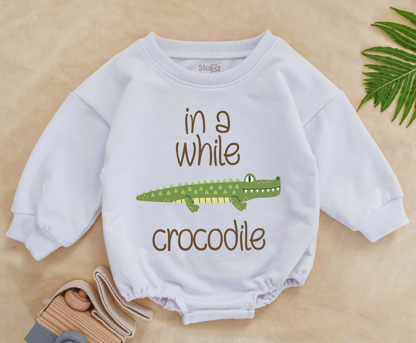 Twin Baby Romper Set: Alligator & Crocodile Design Outfit