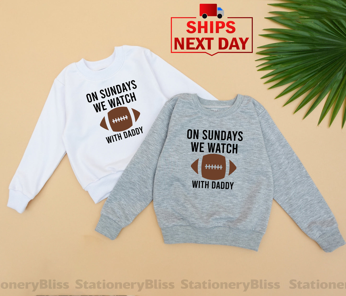 STAFAZ Sundays We Watch With Daddy Romper Fall Baby Clothes Daddy's Girl Football Outfit Cozy Baby Sweatshirt