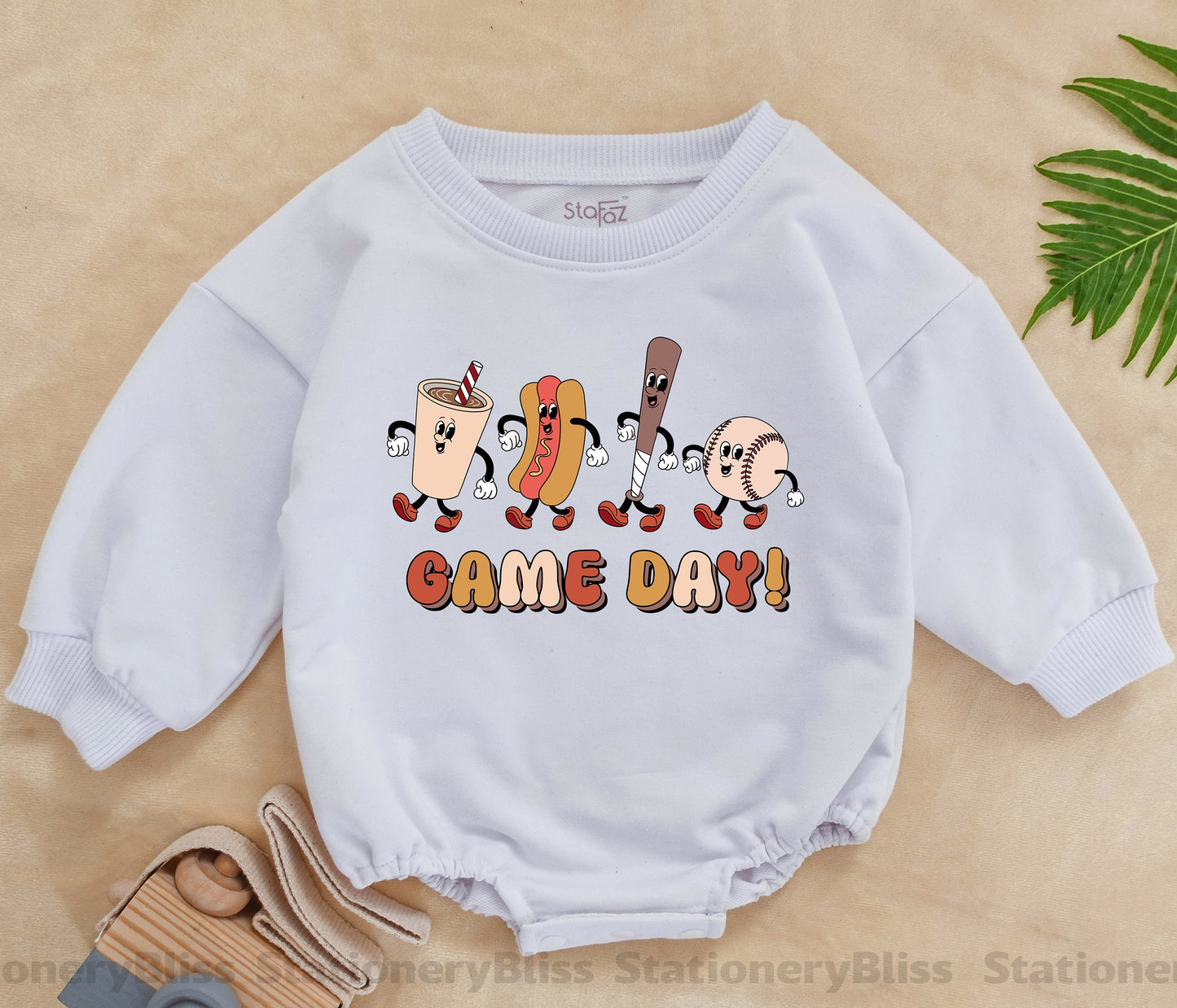 Retro Baby Baseball Romper - Cute Game Day One Piece Outfit