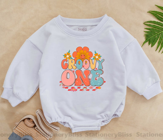 Retro Boho Baby Romper - Perfect for Her 1st Birthday Celebration