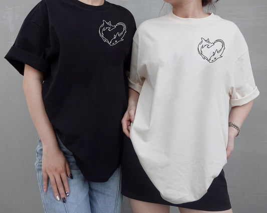 Cute Shark Pocket T-Shirt Adorable Marine Life Graphic Tee for Ocean Lovers