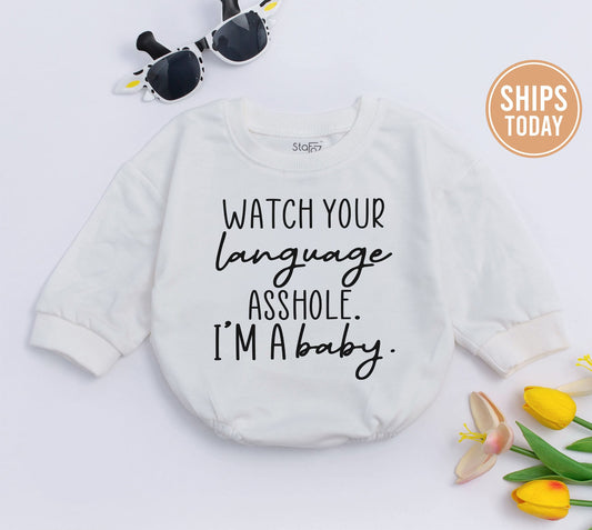 Funny Baby Romper - Baby Shower Gift, Cute Language Bodysuit