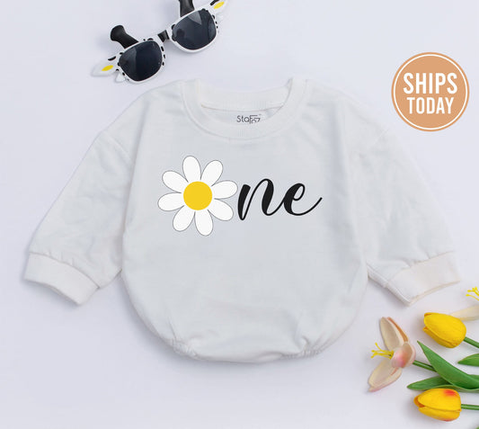 Groovy Daisy Romper First Birthday Outfit Baby Girl Boho Retro Party Clothes Toddler Wild One Cake Smash Gift