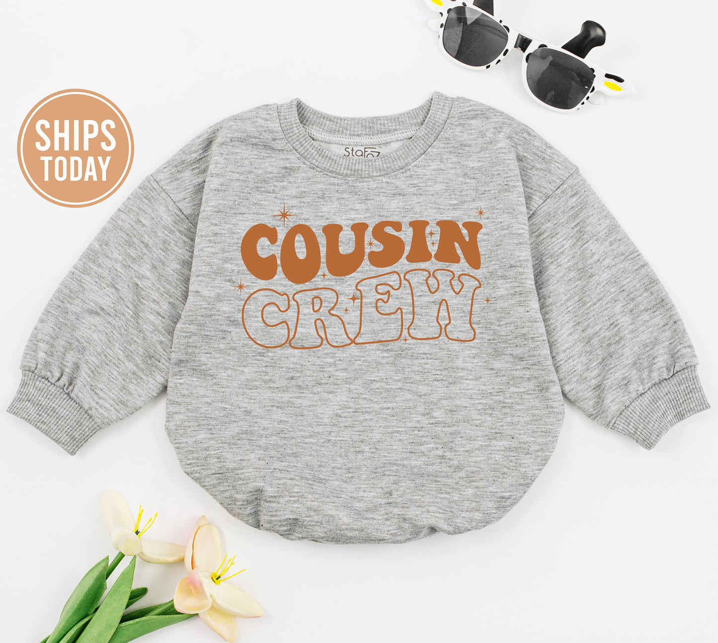 Retro Boho Cousin Bodysuit - Cute Baby Jumpsuit Gift Idea