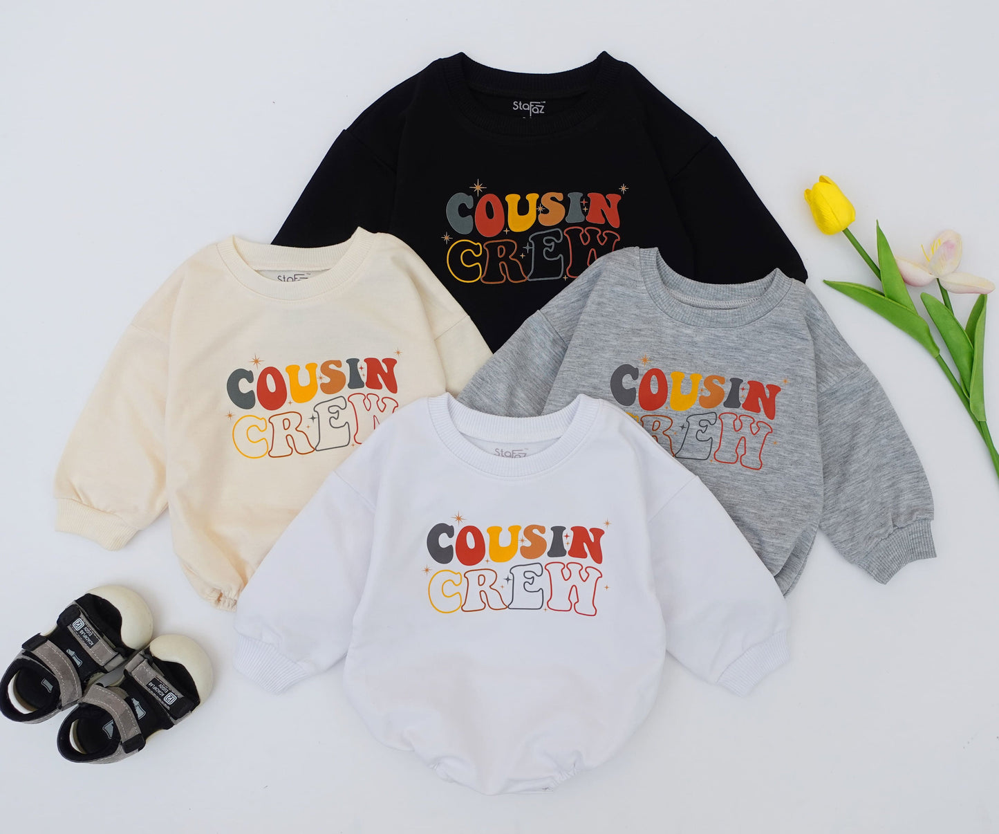 Little Bean Baby Romper Coffee Inspired Unisex Outfit Soft Natural Minimalist Cotton Newborn Gift