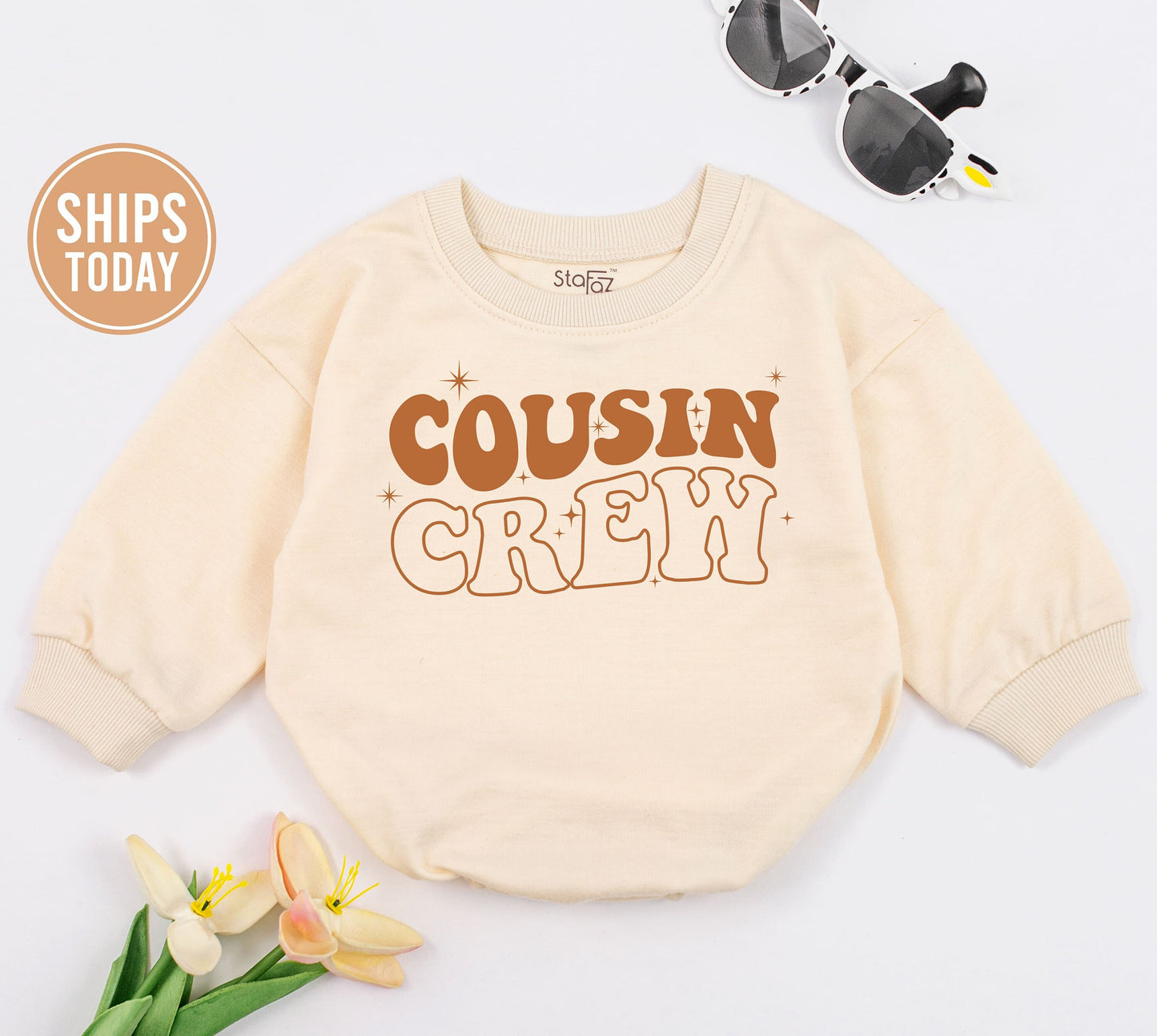Retro Boho Cousin Bodysuit - Cute Baby Jumpsuit Gift Idea