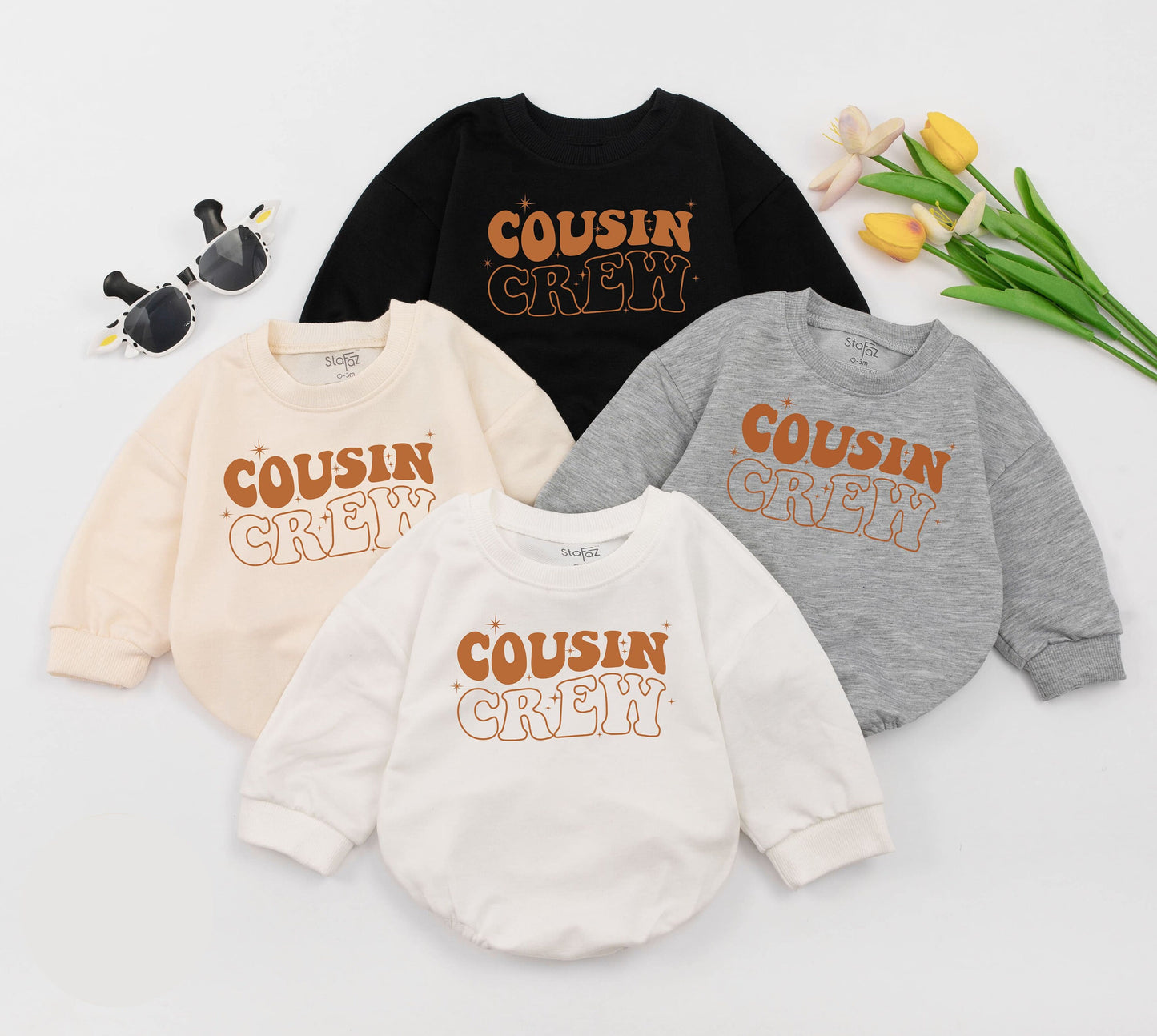 Retro Boho Cousin Bodysuit - Cute Baby Jumpsuit Gift Idea
