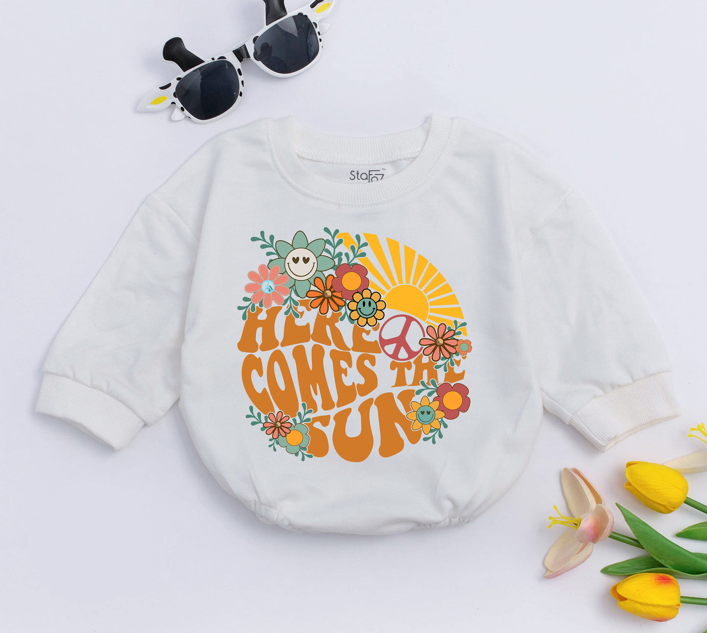 Be A Wildflower Baby Romper Boho Flower Girl Gift Funny Baby Shower Clothes Natural Minimalist Romper