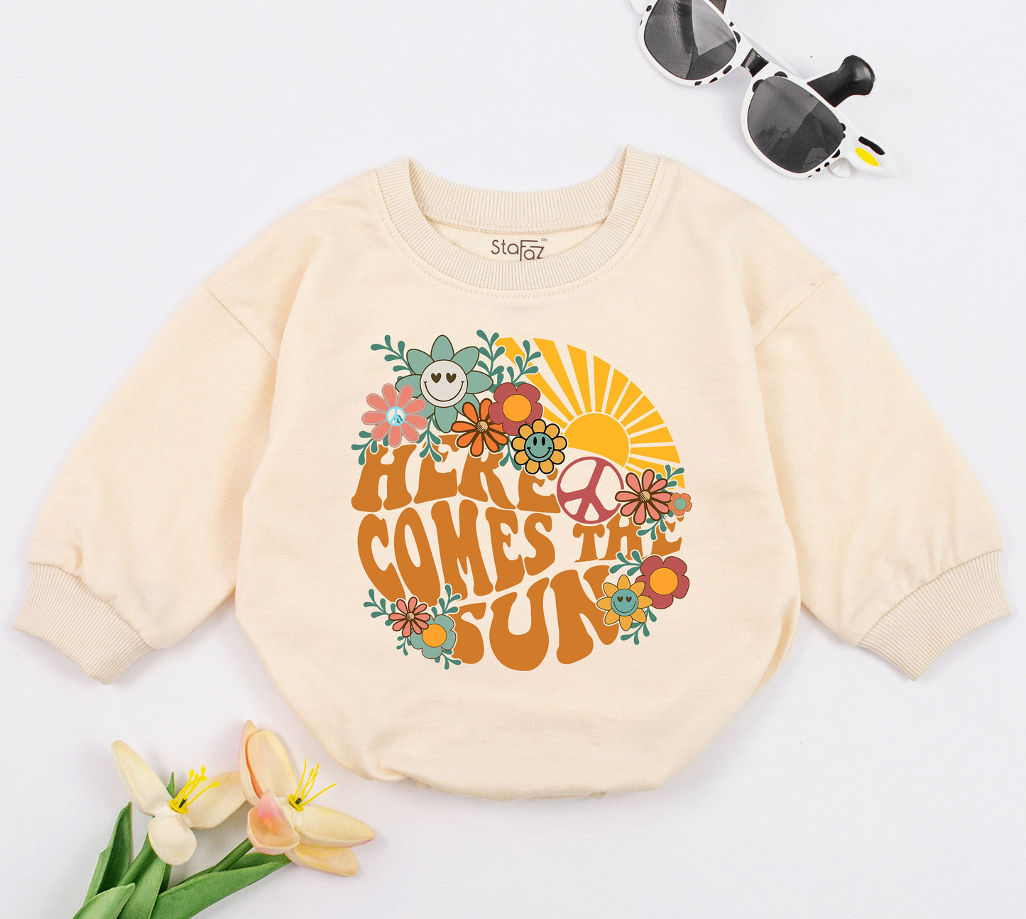 Be A Wildflower Baby Romper Boho Flower Girl Gift Funny Baby Shower Clothes Natural Minimalist Romper