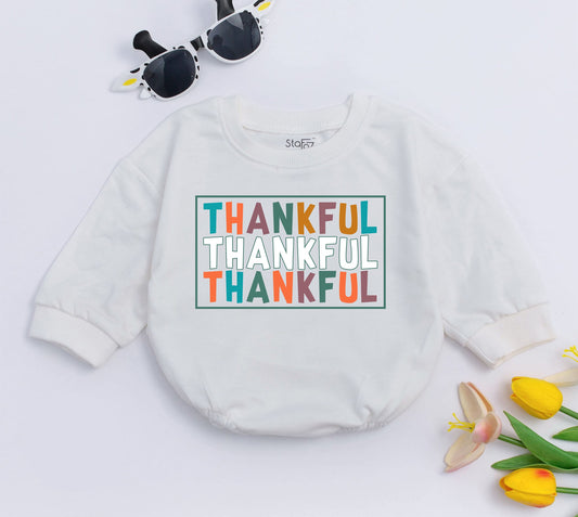 Thankful Baby Romper: Perfect Thanksgiving Outfit & Holiday Gift