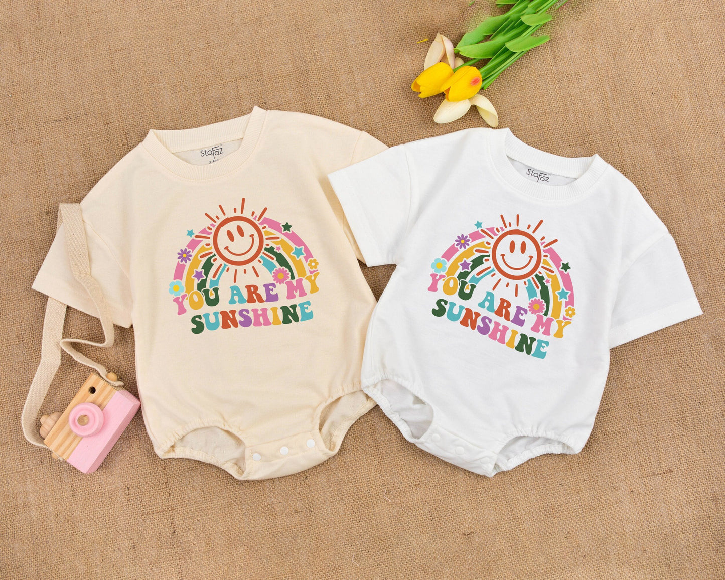 Worth The Wait Rainbow Baby Romper Bodysuit Pregnancy Announcement Gift Neutral Scandinavian Style Comfortable Cotton Baby Reveal Outfit