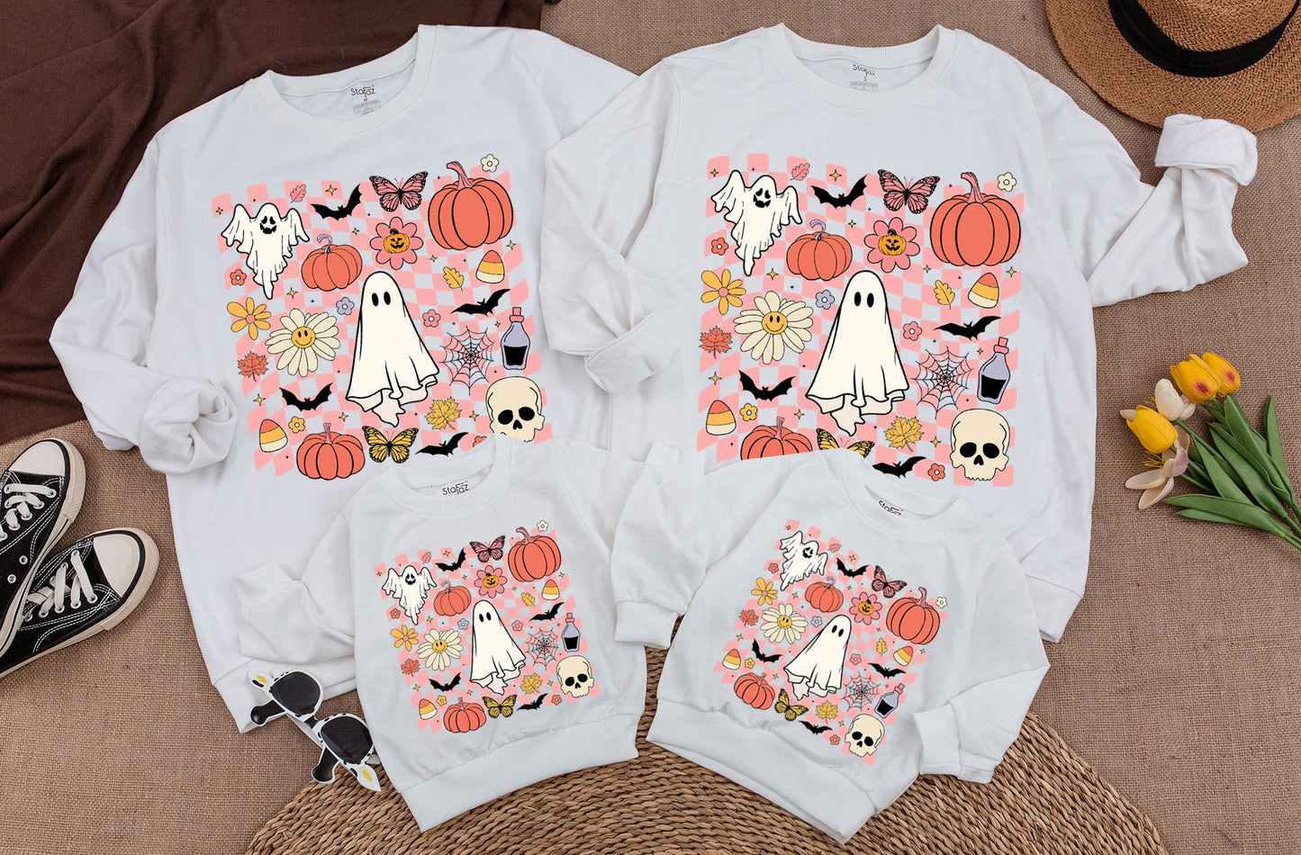 Vintage Toddler Ghost Sweatshirt – Cute Halloween Sweater for Kids