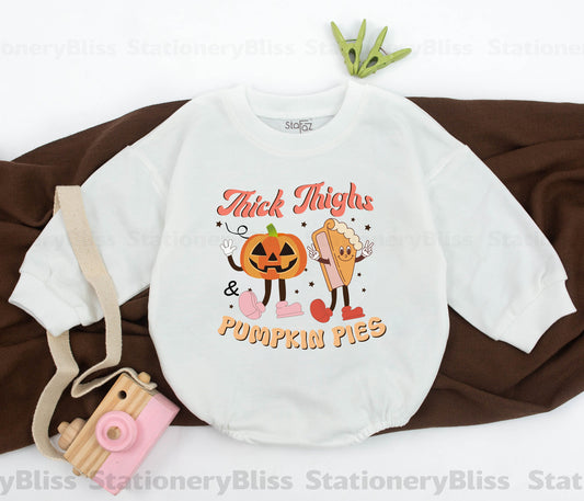 Pumpkin Pie Romper: Cute & Cozy Autumn Outfit for Babies