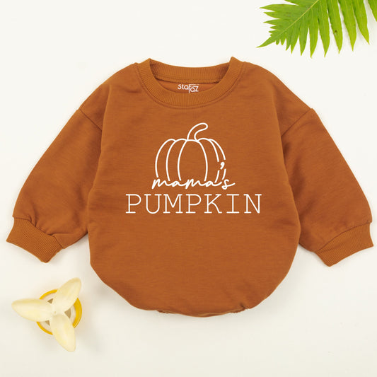 Matching Mamas Pumpkin Fall Sweatshirt & Baby Girl Romper Set, Mommy and Me Outfits, Autumn Baby Shower Gift