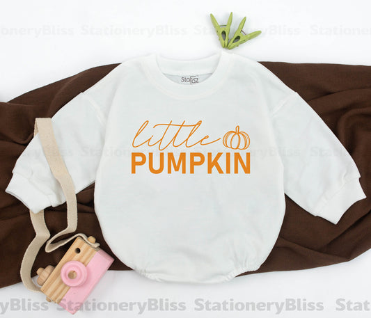 Little Pumpkin Baby Romper: Cute Fall Outfit for Halloween & Thanksgiving
