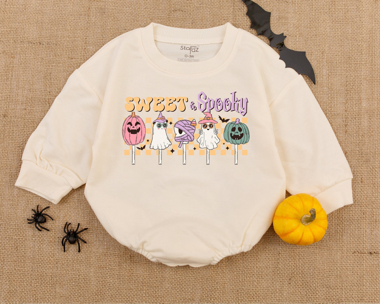 Sweet & Spooky Halloween Baby Romper Cute Ghost Pumpkin Mummy Retro Design Newborn Clothes First Halloween Outfit